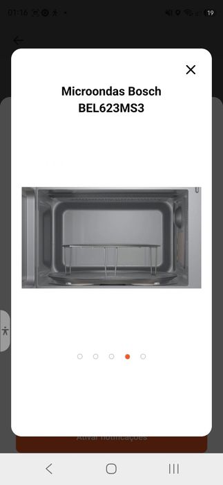 Micro ondas de encastrar Bosch. Novo cor inox