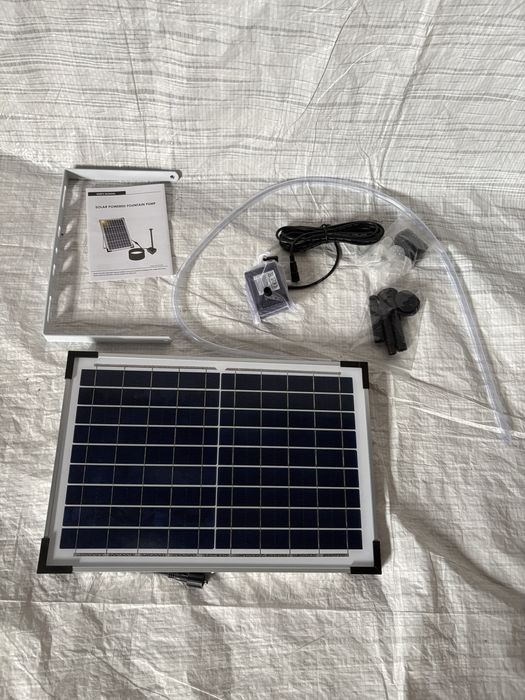 Solarna pompa fontannowa PSV-SP100S 10W – zestaw do oczka wodnego