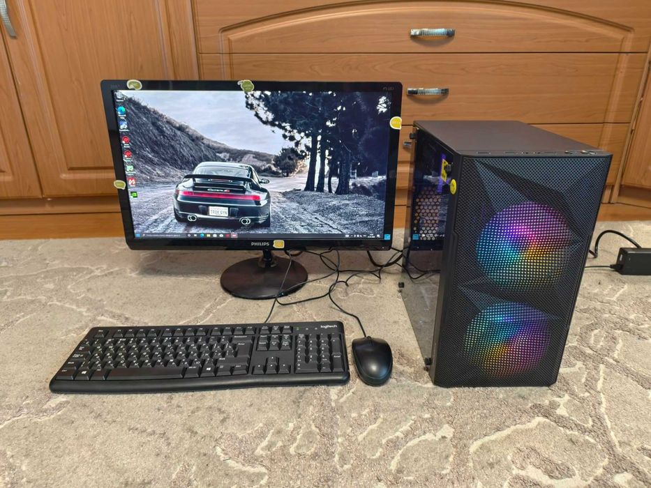 ПК Ryzen 5 2600 8 gb ddr4 SSD/HDD GTX 1060gb + Мон 23 ips