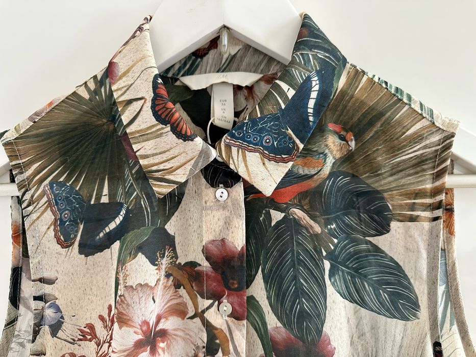 Przepiękna bluzka nowa H&M botanika rośliny