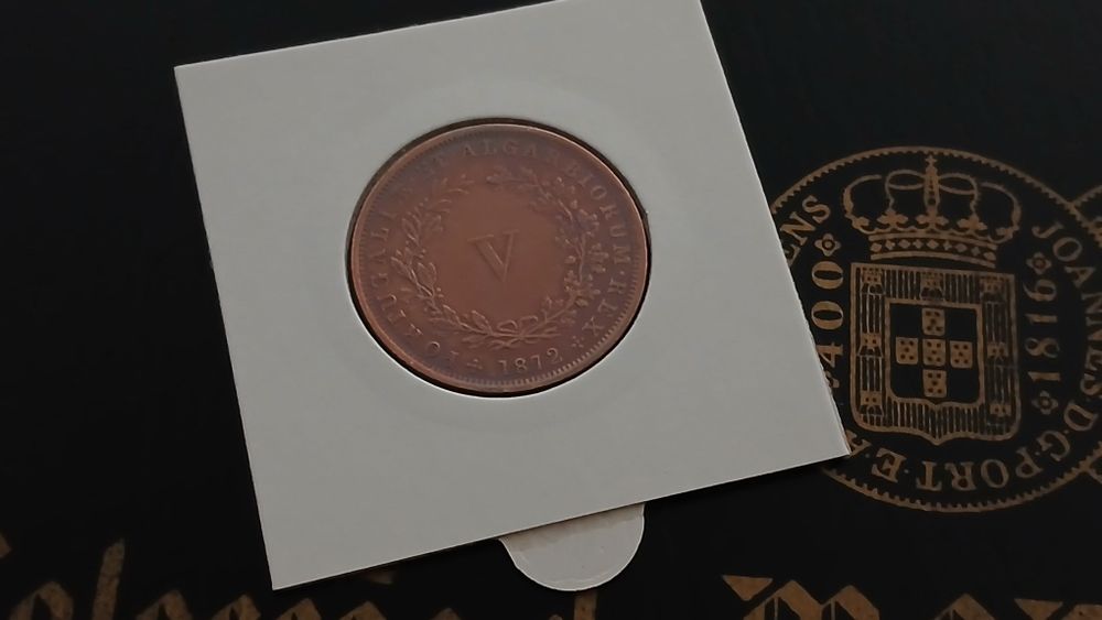 Moeda de V Reis de 1872