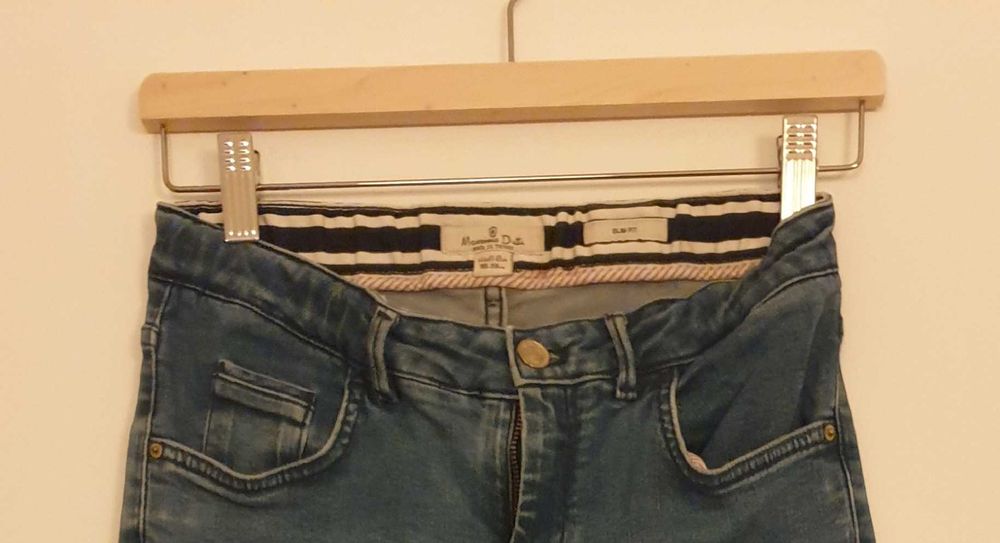 Calças de ganga Massimo Dutti slim fit para 11-12 anos (146-158cm).