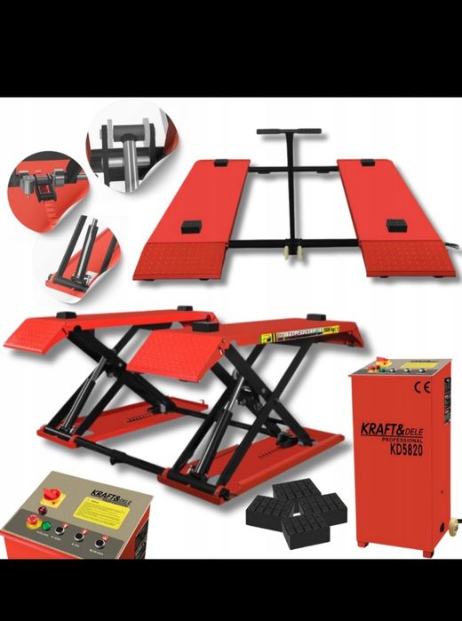 Mobilny PODNOŚNIK NOŻYCOWY Naposadzkowy 400V 3,5T Kraft&Del