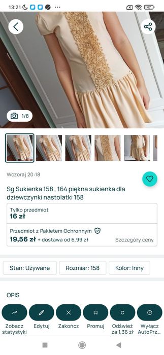 Sg Sukienka 158 , 164 x2 zestaw