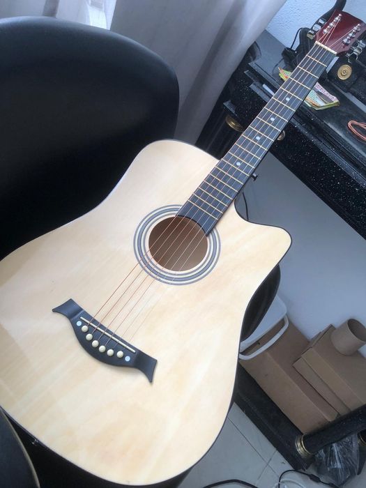 Violão 38 Polegadas - Novo com Capa , Capotraste, Paleta,  Afinado