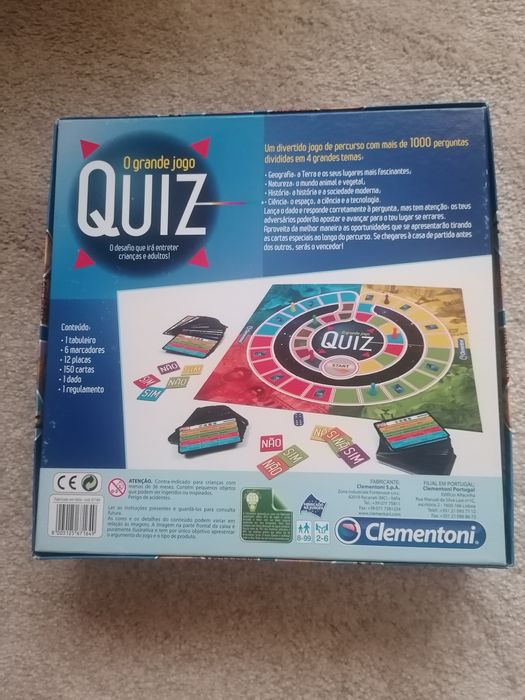 Jogo de Tabuleiro Quiz - Clementoni