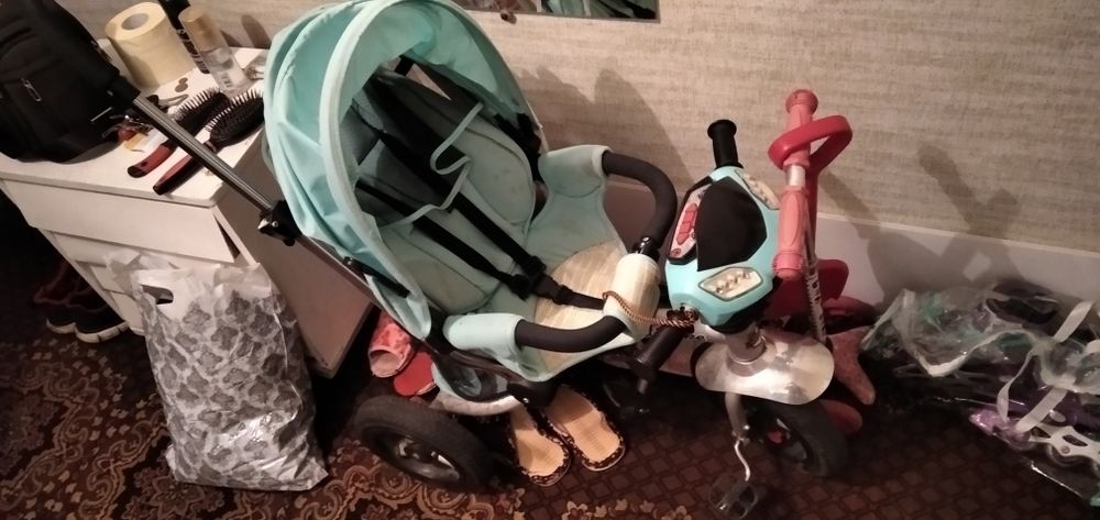 Детский велосипед- коляска