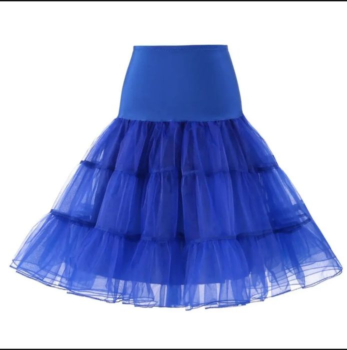 Halka niebieska S/M nowa tiul/organza