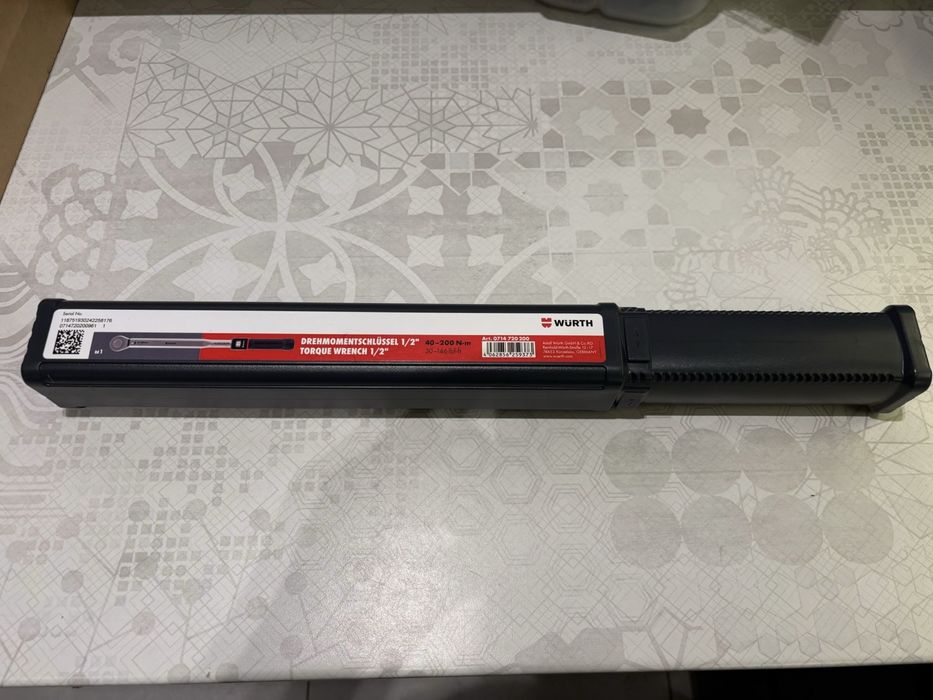 Klucz dynamometryczny-1/2 CALA(40-200NM) Wurth idealny na prezent