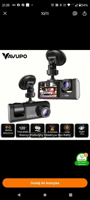 Wideorejestrator Vavupo 1080P