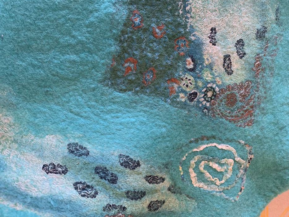 Валяне авторське Handmade з вовни та шовку, бохо