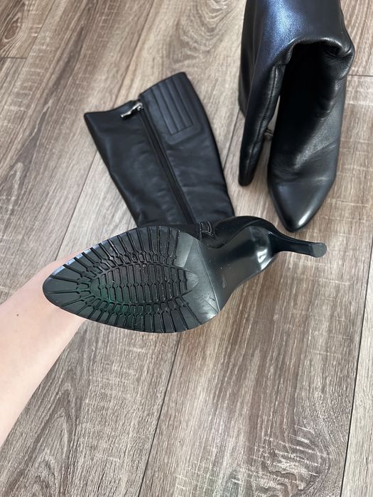 Стильні чоботи з натуральноі шкіри