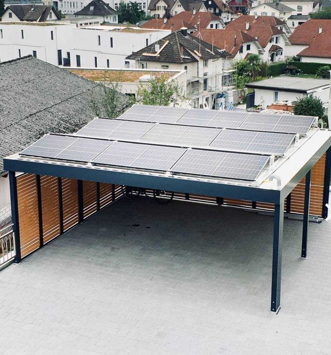 Автонавіси, carport з сонячними панелями під ключ