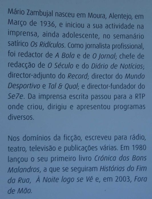 Primeiro As Senhoras de Mário Zambujal