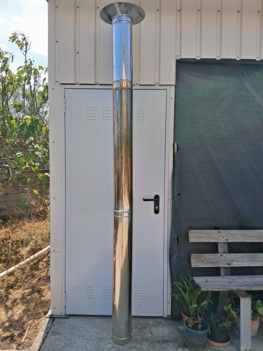 Conjunto 2 tubos + chapéu chaminé D150mm