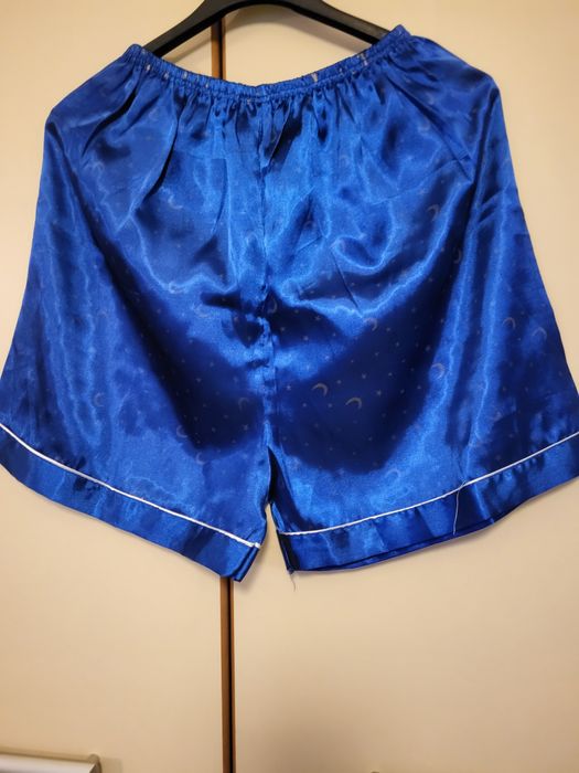 Piżama damska satynowa- granatowa