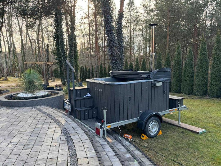 Wynajem mobilna Bania Balia Jacuzzi Sauna z dostawą, pomysł na prezent
