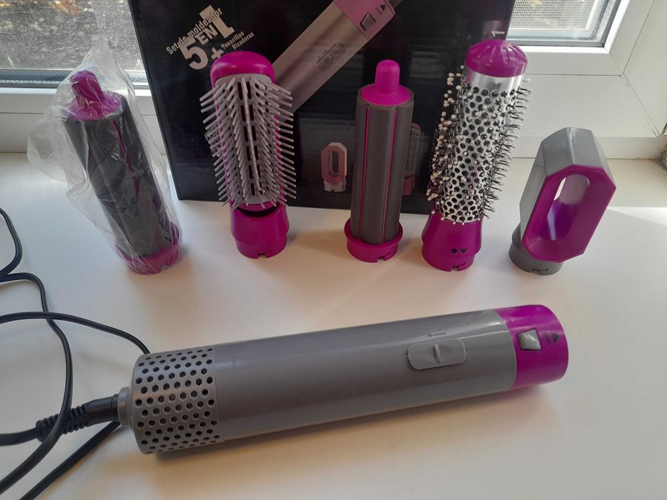 Фен для волосся стайлер з насадками для сушіння завивки та укладки