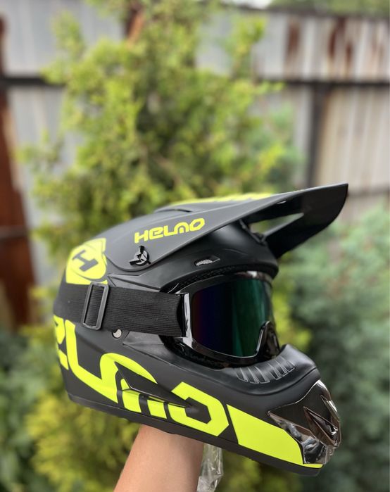 Мотошолом для Ендуро, шлем, маска, ATV + В ПОДАРУНОК ОКУЛЯРИ