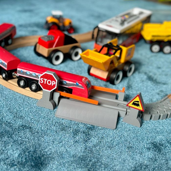 Przejazd Kolejowy i Znaki Do Kolejki Drewnianej Z Ikea Lidl