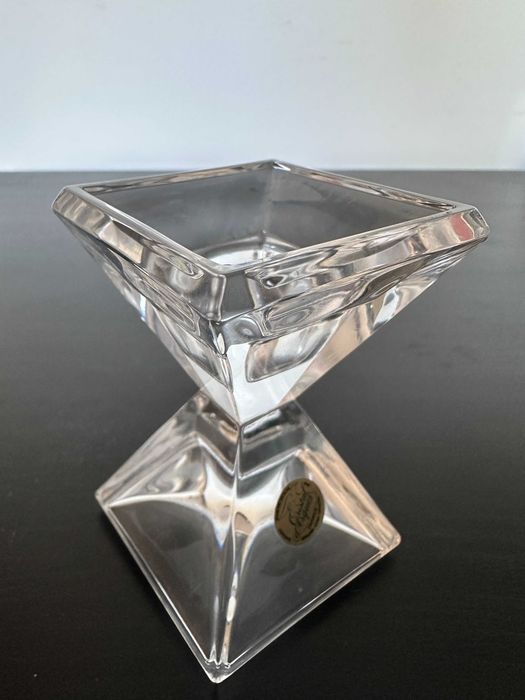 Castiçal em cristal d´Arques, novo.