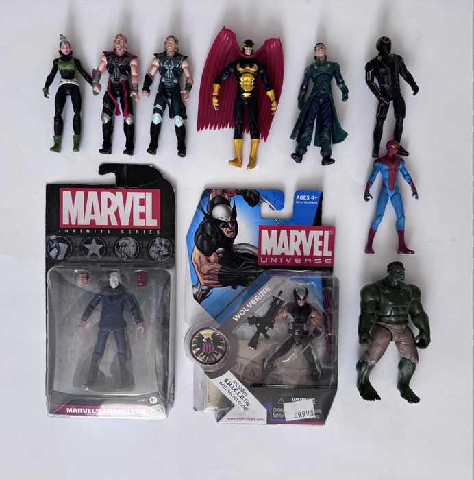 Figurki marvel 3.75 hulk thor spiderman x-men volverine 3.75 hasbro