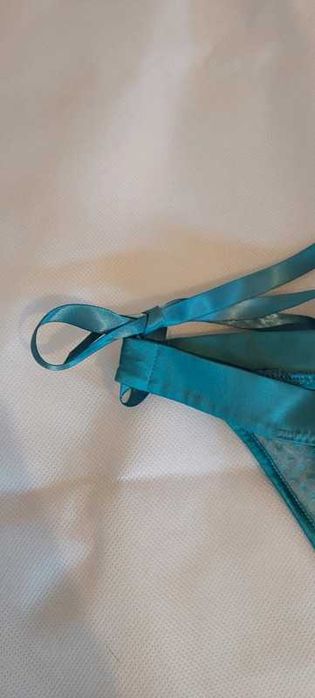 Cueca azul acetinada XS-S