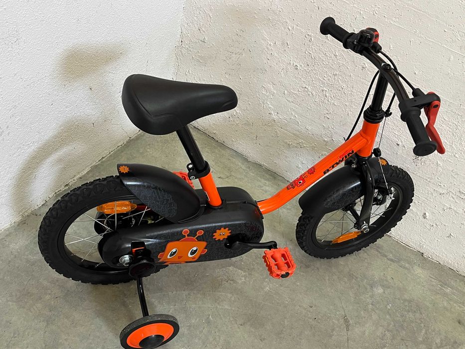 Bicicleta criança roda 14 ideal 3 - 5 anos com rodinhas