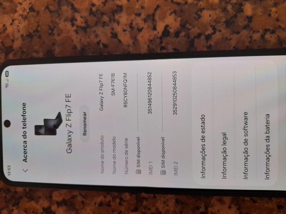 Telemóvel Samsung z flip 7FE