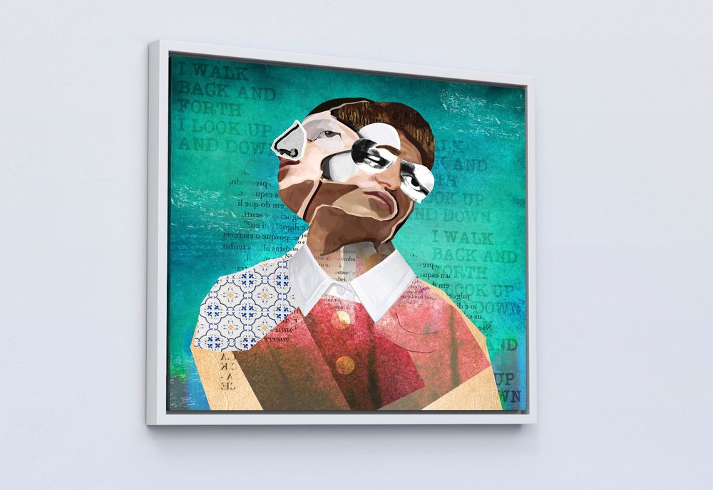 Tela "Back and Forth"- 50 x 50cm