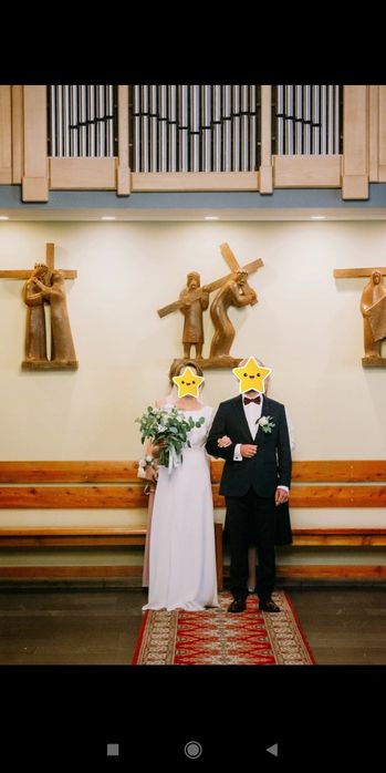 Delikatna suknia ślubna r.S/M