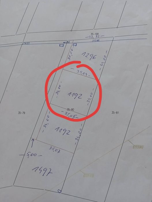 Sprzedam działke budowlana 1192m - Widok 3