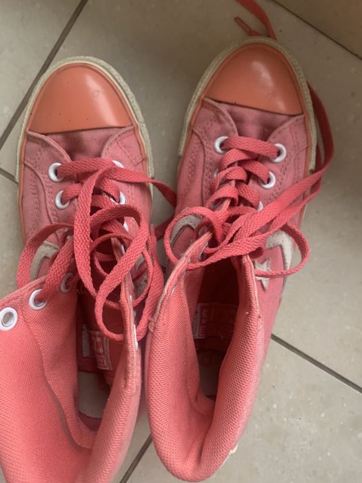 Converse sportowe buty, trampki za kostkę, różowe r. 36