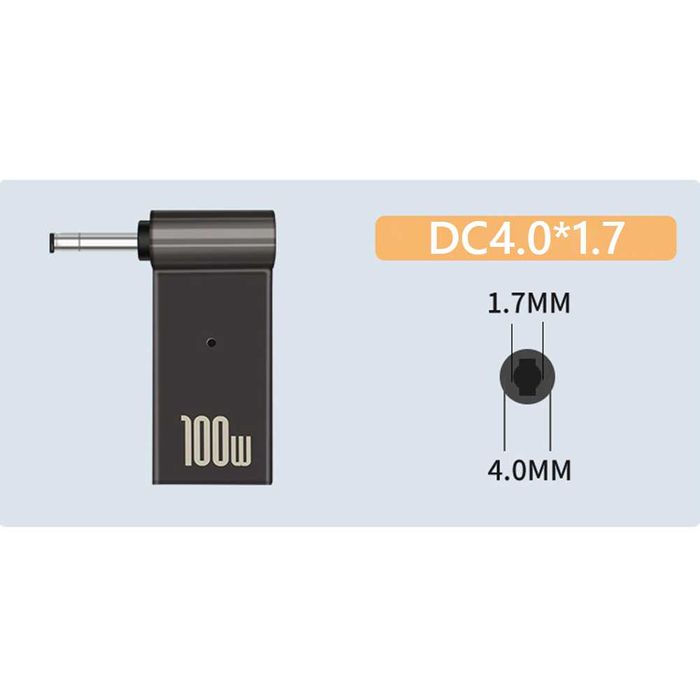 Переходник для зарядка ноутбука повербанком 4.0*1.7 USB type C DC 20V ...