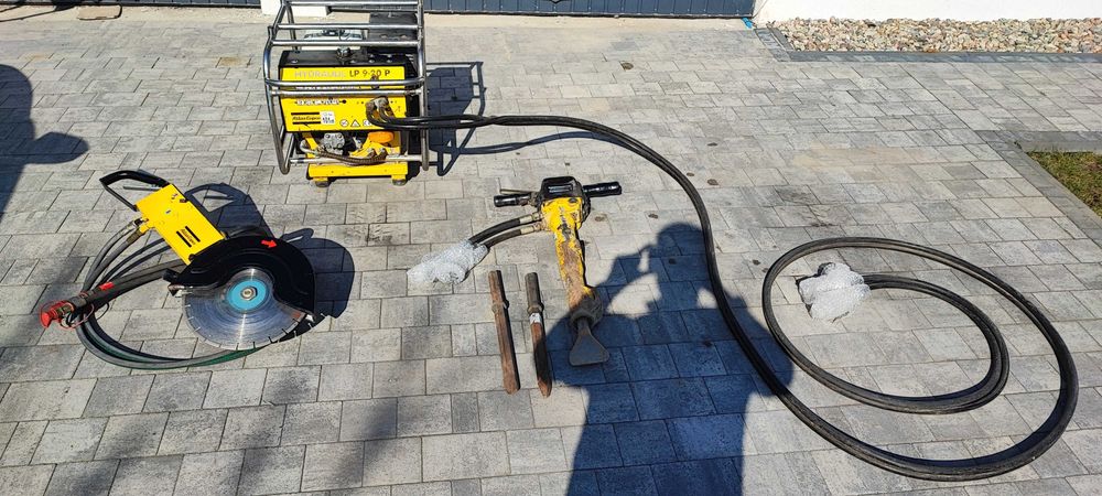 Zestaw brukarza młot piła walec Atlas Copco Weber zamiana
