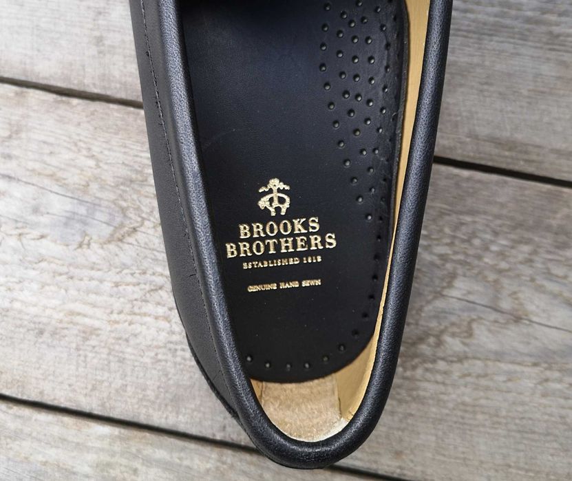Brooks&Brothers р 43 США Лофери Чорні Шкіряні Туфлі Чоловічі Мокасини
