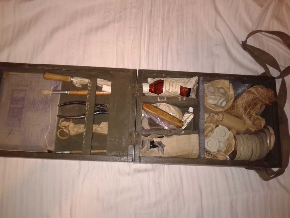 Zestaw naprawy masek przeciwgazowych pgaz 1955r. unikat PS, LWP, TOPL