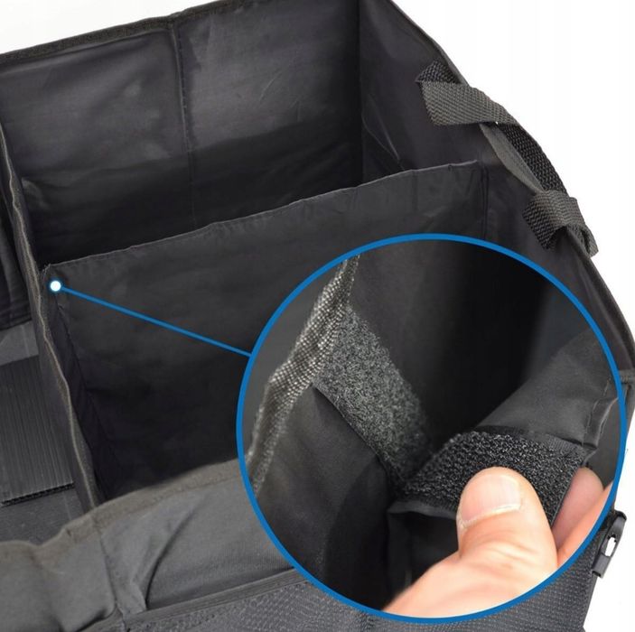 Torba organizer bagażnika samochodu AUTA KUFER XL usztywniony czarny
