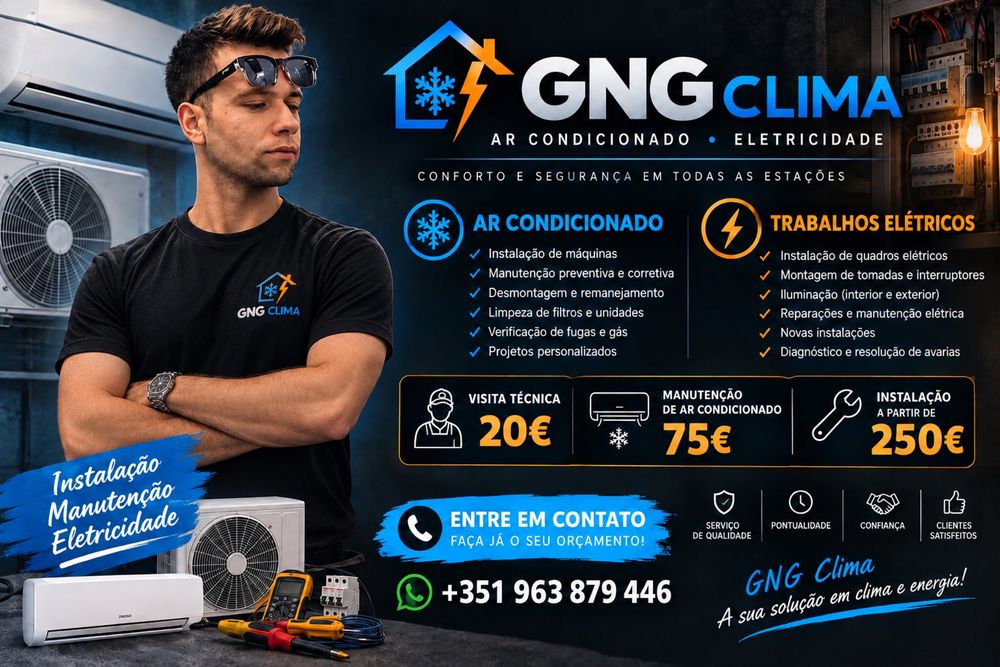 Ar Condicionado - instalação, manutenção e venda de equipamentos