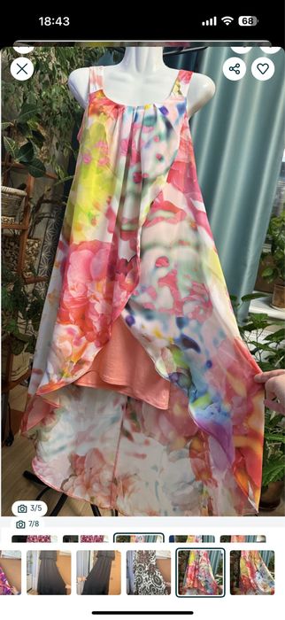 Платье туника масло стретч