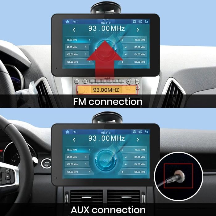 Rádio portátil 7 polegadas com CARPLAY e android auto NOVO