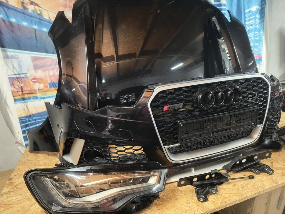 AUDI RS6 C7 4G KOMPLETNY PRZÓD maska lampy błotniki chłodnice pas przedni LZ9Z