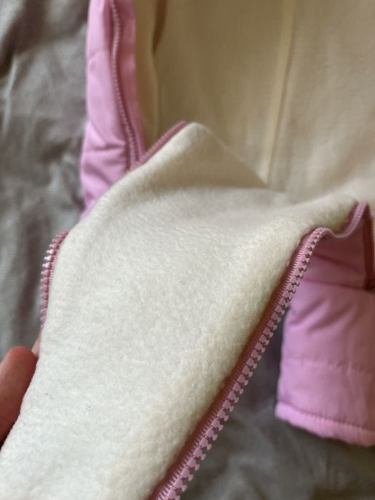 Зимовий рожевий комбінезон / комбінезон 74- 80 розмір