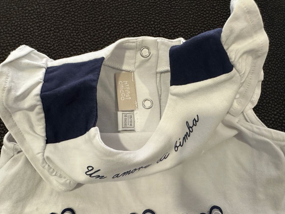 Vestido Azul/Branco Chicco (18M)