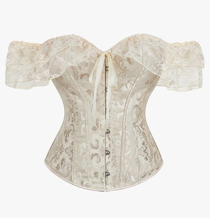 Damski gorset dworskie renesansowe z odkrytymi ramionami