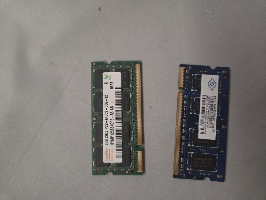 Sprzedam Pamięć Ram DDR2 2+ 1GB  do laptopa DELL INSPIRON 1545