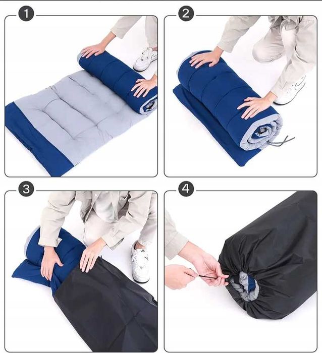 Łóżko Polowe Kempingowe Sportneer 188 x 71 cm Niebieskie Nr046