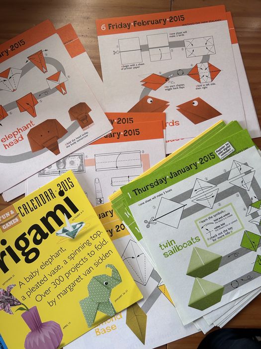 Origami - calendário