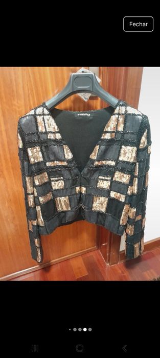 Conjunto preto e dourado M/L