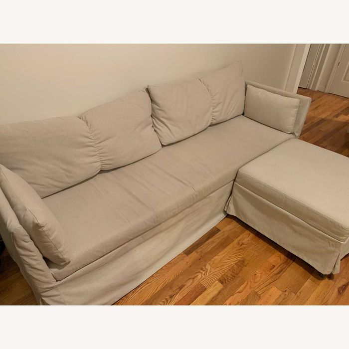 Sofá Cama IKEA com Pufe
